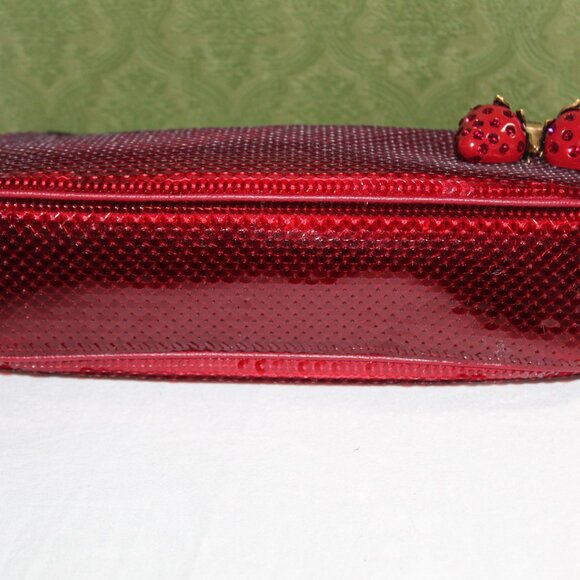 NWT GUCCI GG Ophidia Raso Seta Pail Sequin Strawberry TwoWay Shoulder Bag 735132 - Picture 11 of 14